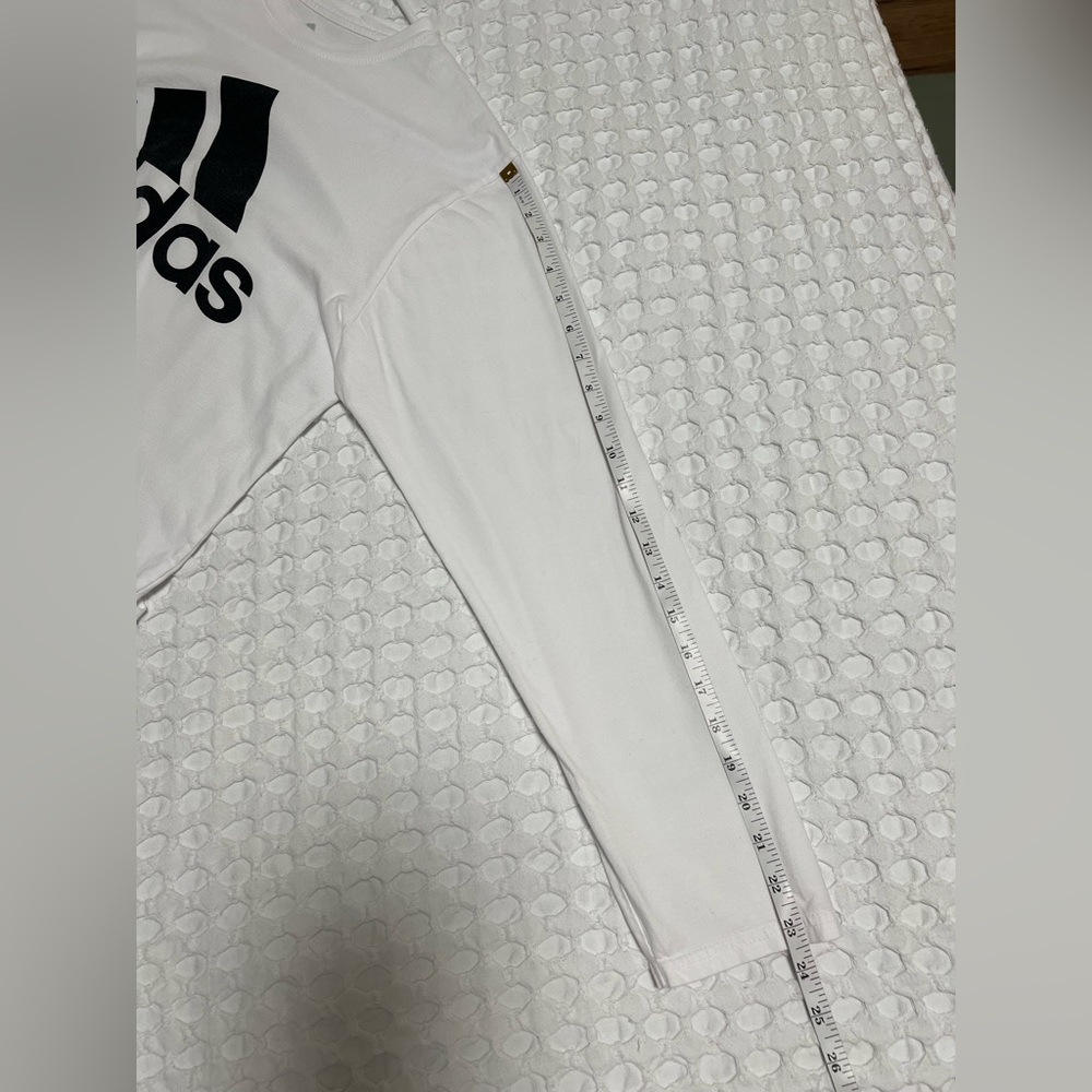 Adidas Men's Long Sleeve Golf Tee in White - Picture 8 of 8